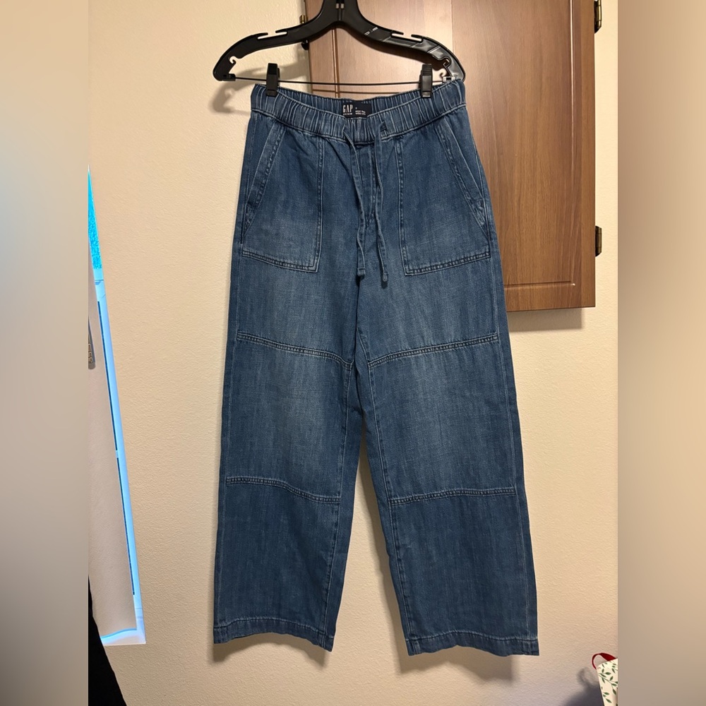 GAP Wide-Leg Denim Pants - Pull on